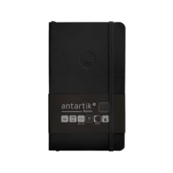 CUADERNO CON GOMILLA ANTARTIK NOTES TAPA BLANDA A6 RAYAS NEGRO 100 HOJAS 80 GR FSC