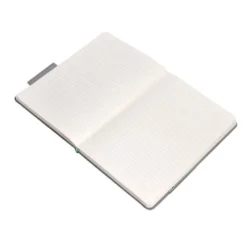 CUADERNO CON GOMILLA ANTARTIK NOTES TAPA DURA A5 HOJAS RAYAS GRIS Y TURQUESA 100 HOJAS 80 GR FSC