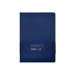 CUADERNO CON GOMILLA ANTARTIK NOTES TAPA DURA A4 HOJAS RAYAS AZUL MARINO 100 HOJAS 80 GR FSC