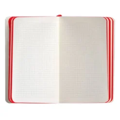 CUADERNO CON GOMILLA ANTARTIK NOTES TAPA BLANDA A6 CUADRICULA NEGRO Y ROJO 100 HOJAS 80 GR FSC