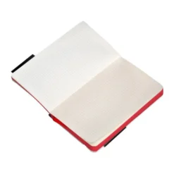 CUADERNO CON GOMILLA ANTARTIK NOTES TAPA BLANDA A6 CUADRICULA NEGRO Y ROJO 100 HOJAS 80 GR FSC