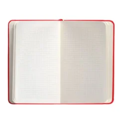 CUADERNO CON GOMILLA ANTARTIK NOTES TAPA DURA A6 HOJAS CUADRICULA ROJO 100 HOJAS 80 GR FSC