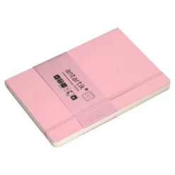 CUADERNO CON GOMILLA ANTARTIK NOTES TAPA BLANDA A5 HOJAS RAYAS ROSA PASTEL 80 HOJAS 80 GR FSC