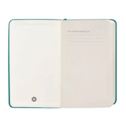 CUADERNO CON GOMILLA ANTARTIK NOTES TAPA DURA A6 HOJAS RAYAS VERDE AGUAMARINA 100 HOJAS 80 GR FSC
