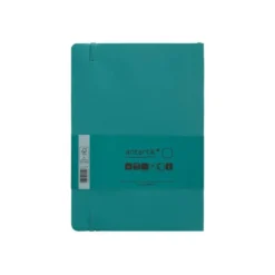 CUADERNO CON GOMILLA ANTARTIK NOTES TAPA BLANDA A5 HOJAS LISAS VERDE AGUAMARINA 80 HOJAS 80 GR FSC