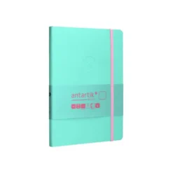 CUADERNO CON GOMILLA ANTARTIK NOTES TAPA BLANDA A5 HOJAS LISAS ROSA Y TURQUESA 80 HOJAS 80 GR FSC