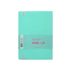 CUADERNO CON GOMILLA ANTARTIK NOTES TAPA BLANDA A5 HOJAS LISAS ROSA Y TURQUESA 80 HOJAS 80 GR FSC