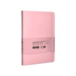 CUADERNO CON GOMILLA ANTARTIK NOTES TAPA DURA A5 HOJAS CUADRICULA ROSA PASTEL 100 HOJAS 80 GR FSC