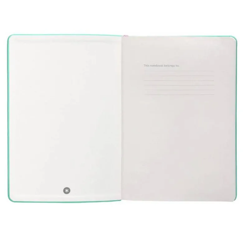 CUADERNO CON GOMILLA ANTARTIK NOTES TAPA DURA A5 HOJAS CUADRICULA ROSA Y TURQUESA 100 HOJAS 80 GR FSC