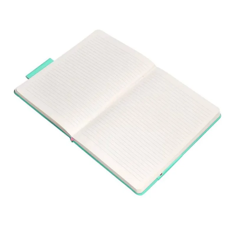 CUADERNO CON GOMILLA ANTARTIK NOTES TAPA DURA A5 HOJAS CUADRICULA ROSA Y TURQUESA 100 HOJAS 80 GR FSC