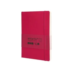 CUADERNO CON GOMILLA ANTARTIK NOTES TAPA BLANDA A5 HOJAS CUADRICULA BURDEOS 80 HOJAS 80 GR FSC