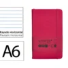 CUADERNO CON GOMILLA ANTARTIK NOTES TAPA DURA A6 HOJAS RAYAS BURDEOS 100 HOJAS 80 GR FSC