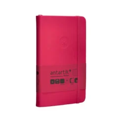 CUADERNO CON GOMILLA ANTARTIK NOTES TAPA DURA A6 HOJAS RAYAS BURDEOS 100 HOJAS 80 GR FSC