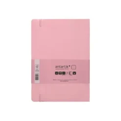CUADERNO CON GOMILLA ANTARTIK NOTES TAPA BLANDA A5 HOJAS PUNTOS ROSA PASTEL 80 HOJAS 80 GR FSC