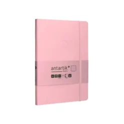 CUADERNO CON GOMILLA ANTARTIK NOTES TAPA BLANDA A5 HOJAS PUNTOS ROSA PASTEL 80 HOJAS 80 GR FSC