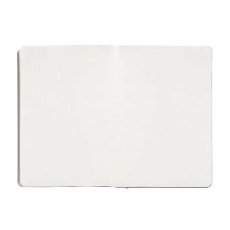 CUADERNO CON GOMILLA ANTARTIK NOTES TAPA BLANDA A5 HOJAS PUNTOS ROSA PASTEL 80 HOJAS 80 GR FSC