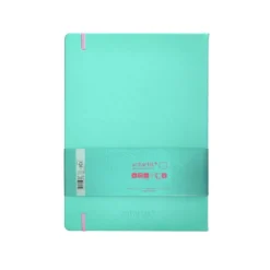 CUADERNO CON GOMILLA ANTARTIK NOTES TAPA DURA A4 HOJAS PUNTOS ROSA Y TURQUESA 100 HOJAS 80 GR FSC