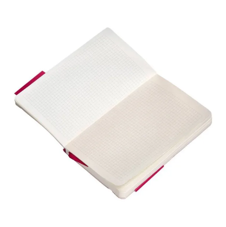 CUADERNO CON GOMILLA ANTARTIK NOTES TAPA BLANDA A6 CUADRICULA BURDEOS 100 HOJAS 80 GR FSC
