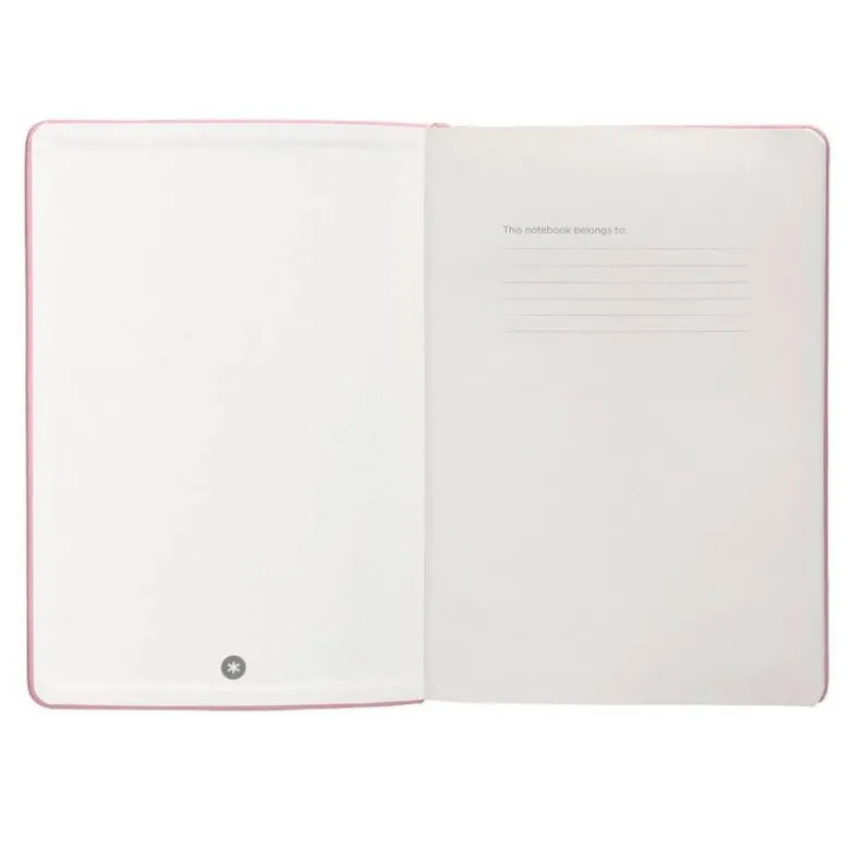 CUADERNO CON GOMILLA ANTARTIK NOTES TAPA DURA A5 HOJAS LISAS ROSA PASTEL 100 HOJAS 80 GR FSC