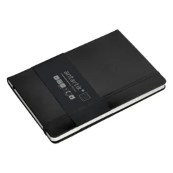 CUADERNO CON GOMILLA ANTARTIK NOTES TAPA DURA A5 HOJAS RAYAS NEGRO 100 HOJAS 80 GR FSC