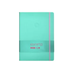 CUADERNO CON GOMILLA ANTARTIK NOTES TAPA DURA A4 HOJAS CUADRICULA ROSA Y TURQUESA 100 HOJAS 80 GR FSC