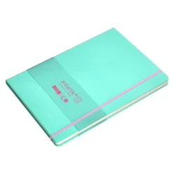 CUADERNO CON GOMILLA ANTARTIK NOTES TAPA DURA A4 HOJAS CUADRICULA ROSA Y TURQUESA 100 HOJAS 80 GR FSC
