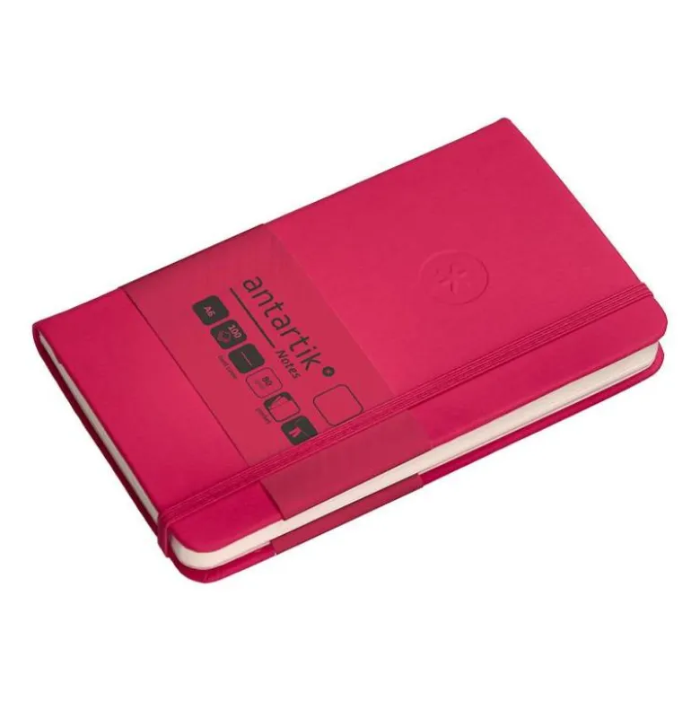 CUADERNO CON GOMILLA ANTARTIK NOTES TAPA DURA DIN A6 HOJAS LISAS BURDEOS 100 HOJAS 80 GR FSC