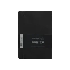 CUADERNO CON GOMILLA ANTARTIK NOTES TAPA BLANDA A5 HOJAS CUADRICULA NEGRO 80 HOJAS 80 GR FSC