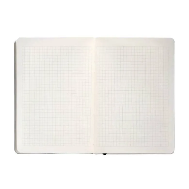 CUADERNO CON GOMILLA ANTARTIK NOTES TAPA BLANDA A5 HOJAS CUADRICULA NEGRO 80 HOJAS 80 GR FSC