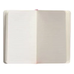 CUADERNO CON GOMILLA ANTARTIK NOTES TAPA BLANDA A6 RAYAS ROSA PASTEL 100 HOJAS 80 GR FSC