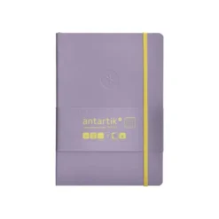 CUADERNO CON GOMILLA ANTARTIK NOTES TAPA BLANDA A5 HOJAS CUADRICULA MORADO Y AMARILLO 80 HOJAS 80 GR FSC