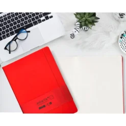 CUADERNO CON GOMILLA ANTARTIK NOTES TAPA DURA A4 HOJAS PUNTOS ROJO 100 HOJAS 80 GR FSC