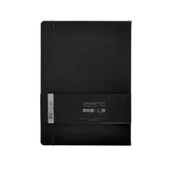 CUADERNO CON GOMILLA ANTARTIK NOTES TAPA DURA A4 HOJAS RAYAS NEGRO 100 HOJAS 80 GR FSC