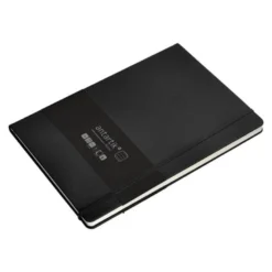 CUADERNO CON GOMILLA ANTARTIK NOTES TAPA DURA A4 HOJAS RAYAS NEGRO 100 HOJAS 80 GR FSC