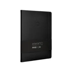 CUADERNO CON GOMILLA ANTARTIK NOTES TAPA DURA A4 HOJAS RAYAS NEGRO 100 HOJAS 80 GR FSC
