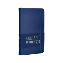 CUADERNO CON GOMILLA ANTARTIK NOTES TAPA DURA A6 HOJAS LISAS AZUL MARINO 100 HOJAS 80 GR FSC