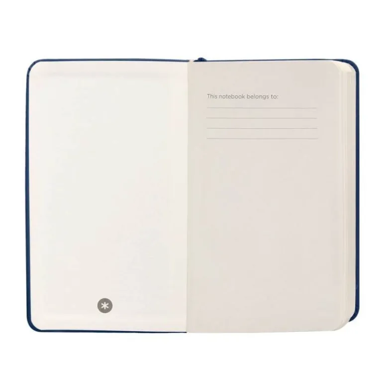 CUADERNO CON GOMILLA ANTARTIK NOTES TAPA DURA A6 HOJAS LISAS AZUL MARINO 100 HOJAS 80 GR FSC