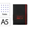 CUADERNO CON GOMILLA ANTARTIK NOTES TAPA DURA A5 HOJAS PUNTOS NEGRO Y ROJO 100 HOJAS 80 GR FSC