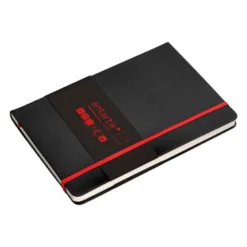 CUADERNO CON GOMILLA ANTARTIK NOTES TAPA DURA A5 HOJAS PUNTOS NEGRO Y ROJO 100 HOJAS 80 GR FSC