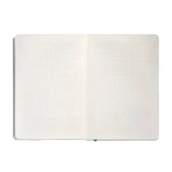CUADERNO CON GOMILLA ANTARTIK NOTES TAPA BLANDA A5 HOJAS CUADRICULA VERDE AGUAMARINA 80 HOJAS 80 GR FSC