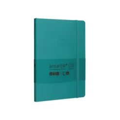 CUADERNO CON GOMILLA ANTARTIK NOTES TAPA BLANDA A5 HOJAS CUADRICULA VERDE AGUAMARINA 80 HOJAS 80 GR FSC