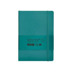 CUADERNO CON GOMILLA ANTARTIK NOTES TAPA BLANDA A5 HOJAS CUADRICULA VERDE AGUAMARINA 80 HOJAS 80 GR FSC