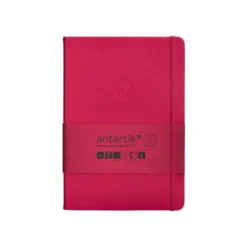CUADERNO CON GOMILLA ANTARTIK NOTES TAPA DURA A5 HOJAS CUADRICULA BURDEOS 100 HOJAS 80 GR FSC