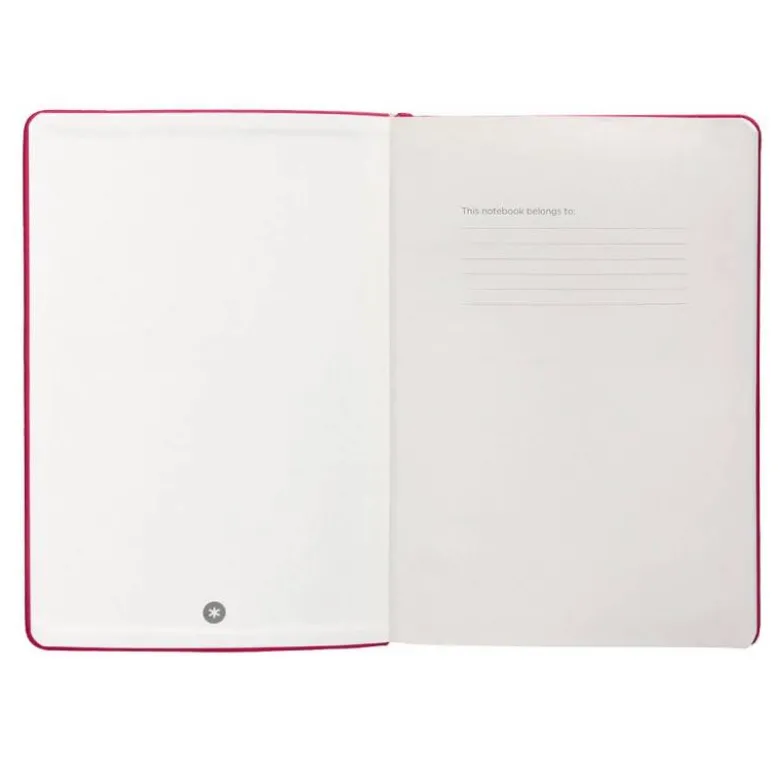 CUADERNO CON GOMILLA ANTARTIK NOTES TAPA DURA A5 HOJAS CUADRICULA BURDEOS 100 HOJAS 80 GR FSC