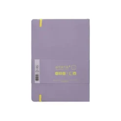 CUADERNO CON GOMILLA ANTARTIK NOTES TAPA BLANDA A5 HOJAS PUNTOS MORADO Y AMARILLO 80 HOJAS 80 GR FSC
