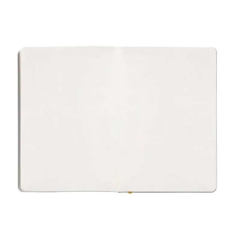CUADERNO CON GOMILLA ANTARTIK NOTES TAPA BLANDA A5 HOJAS PUNTOS MORADO Y AMARILLO 80 HOJAS 80 GR FSC