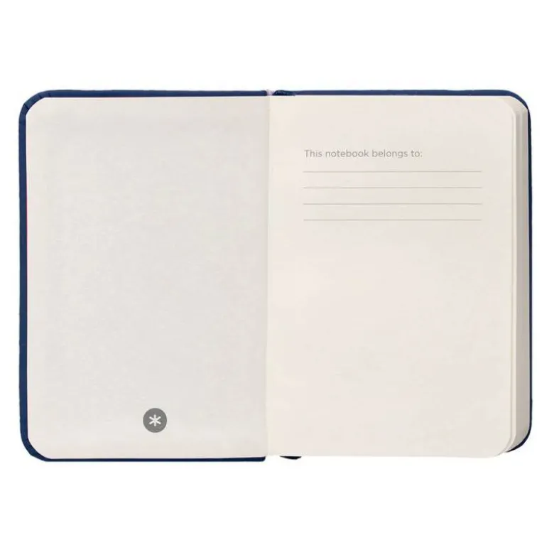 CUADERNO CON GOMILLA ANTARTIK NOTES TAPA DURA A7 HOJAS LISAS AZUL MARINO 80 HOJAS 80 GR FSC