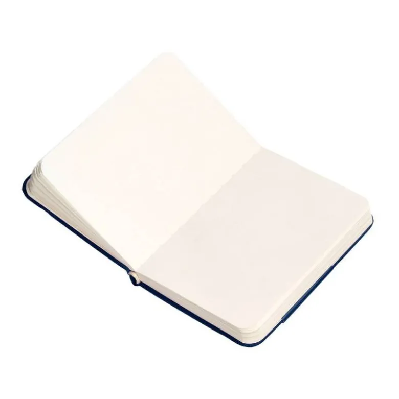 CUADERNO CON GOMILLA ANTARTIK NOTES TAPA DURA A7 HOJAS LISAS AZUL MARINO 80 HOJAS 80 GR FSC