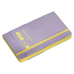 CUADERNO CON GOMILLA ANTARTIK NOTES TAPA BLANDA A6 HOJAS LISAS MORADO Y AMARILLO 100 HOJAS 80 GR FSC