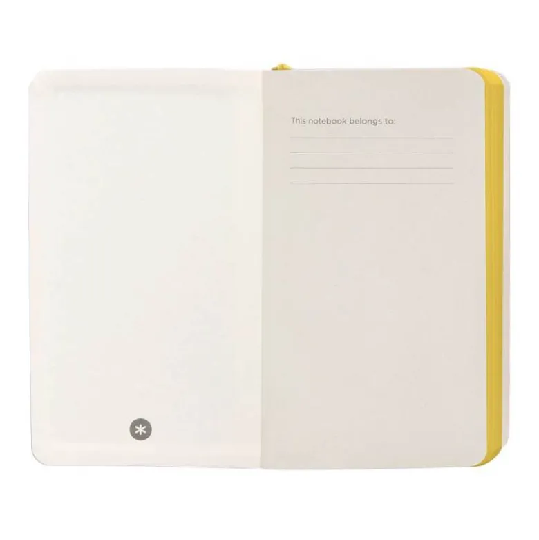 CUADERNO CON GOMILLA ANTARTIK NOTES TAPA BLANDA A6 HOJAS LISAS MORADO Y AMARILLO 100 HOJAS 80 GR FSC